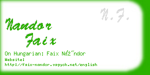nandor faix business card
